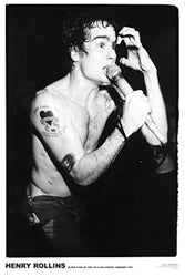 Henry Rollins W/Black Flag 1983 Concert Poster