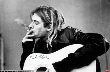 Kurt Cobain Smoking Rare Poster